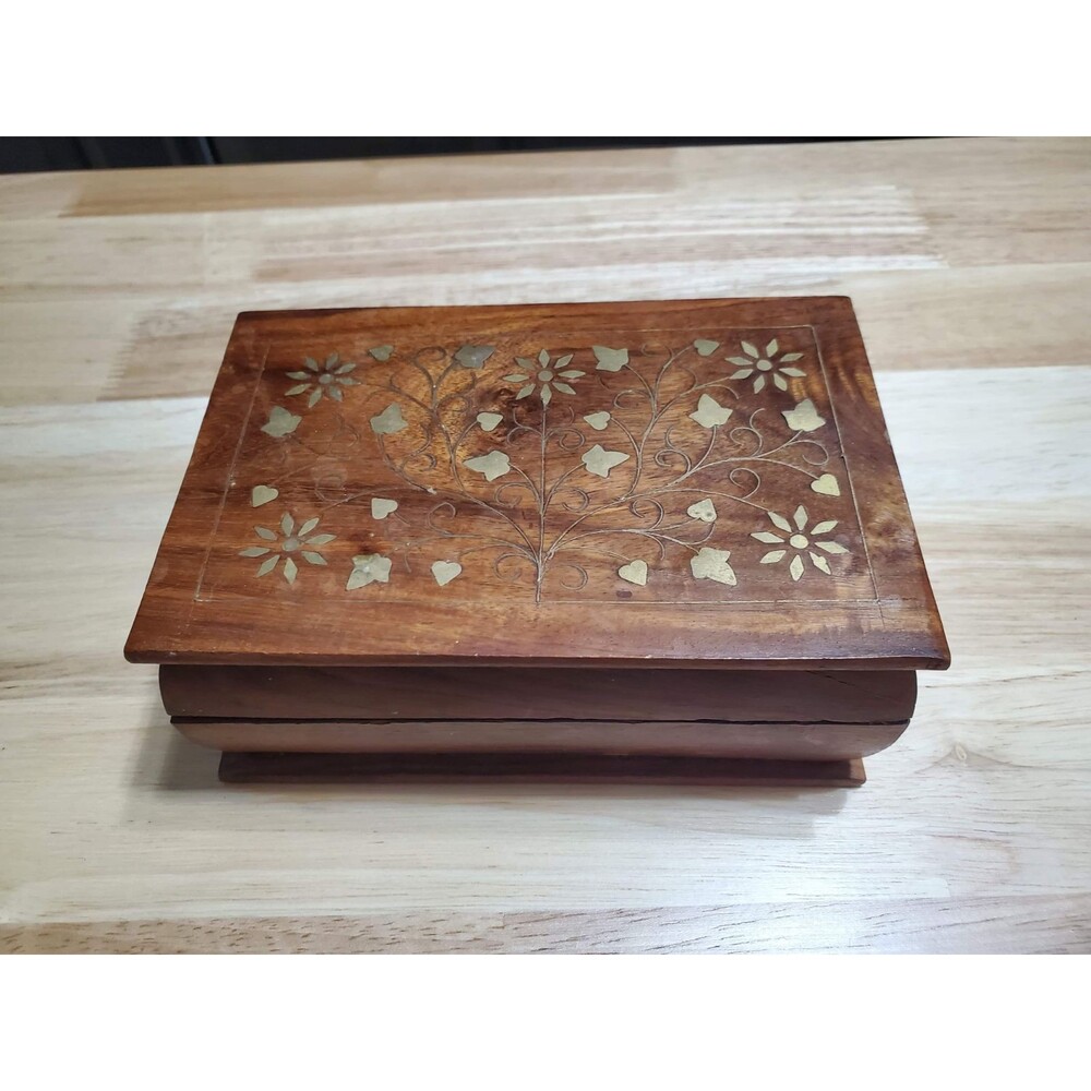 Copper Inlay Wooded Box
